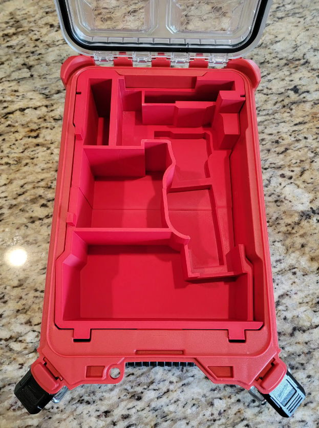 Milwaukee M12 Detail Orbital Sander (2531-20) Insert | Fits Milwaukee Packout Container Model 48-22-8435Milwaukee M12 Sander Insert