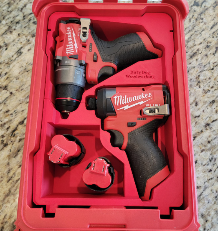 Milwaukee Packout Insert For M12 Drill & Impact Gen 3 (Models 3404-20 & 3453-20) | Fits Milwaukee Packout Case 48-22-8435