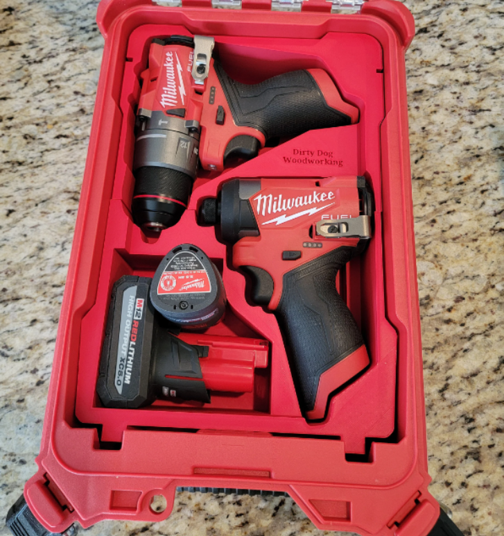 Milwaukee Packout Insert For M12 Drill & Impact Gen 3 (Models 3404-20 & 3453-20) | Fits Milwaukee Packout Case 48-22-8435