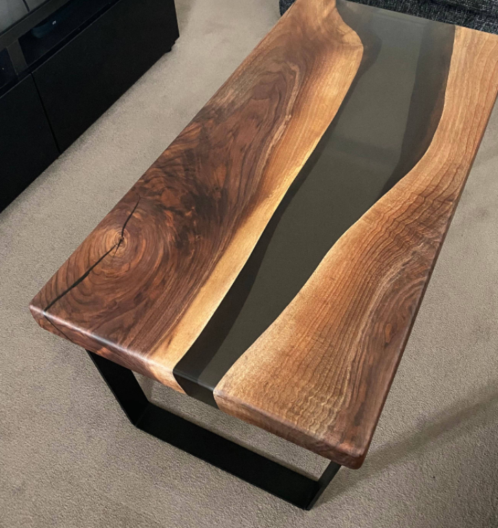 Custom Black Walnut Epoxy River Coffee Tables