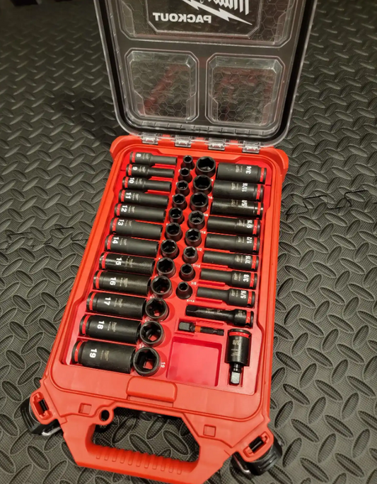 Milwaukee Packout Insert For 3/8 inch 43-Piece Impact Socket Set | Packout Container Model 48-22-8436