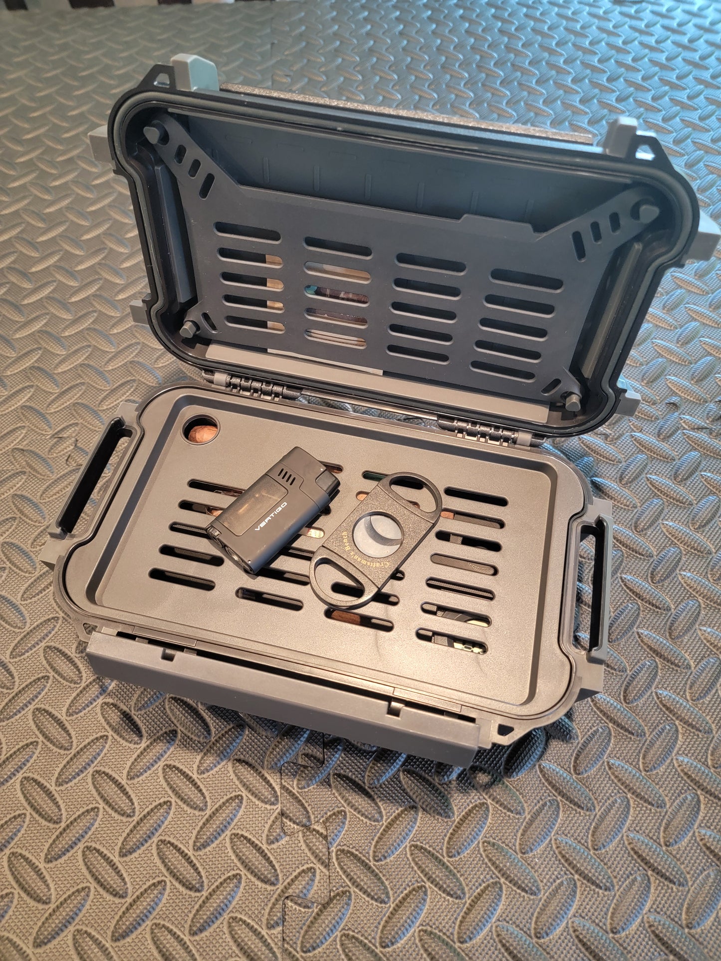 Cigar Humidor Insert With Included Hygrometer | Fits Pelican R60 Personal Utility Ruck Case SKU: RKR600-0000