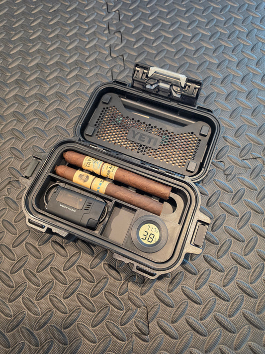 Cigar Humidor Insert With Included Hygrometer For Yeti GoBox 1 Gear Case