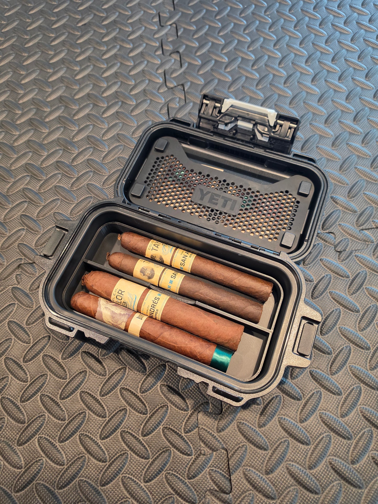 Cigar Humidor Insert With Included Hygrometer For Yeti GoBox 1 Gear Case
