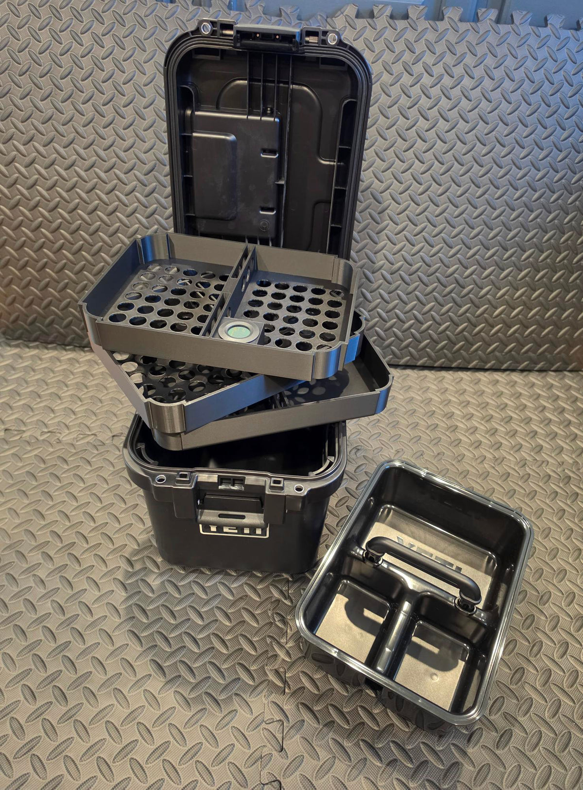 Humidor Insert Kit Compatible with YETI GoBox 15 | 70+ Cigar Capacity, 3-Tier Storage & Hygrometer