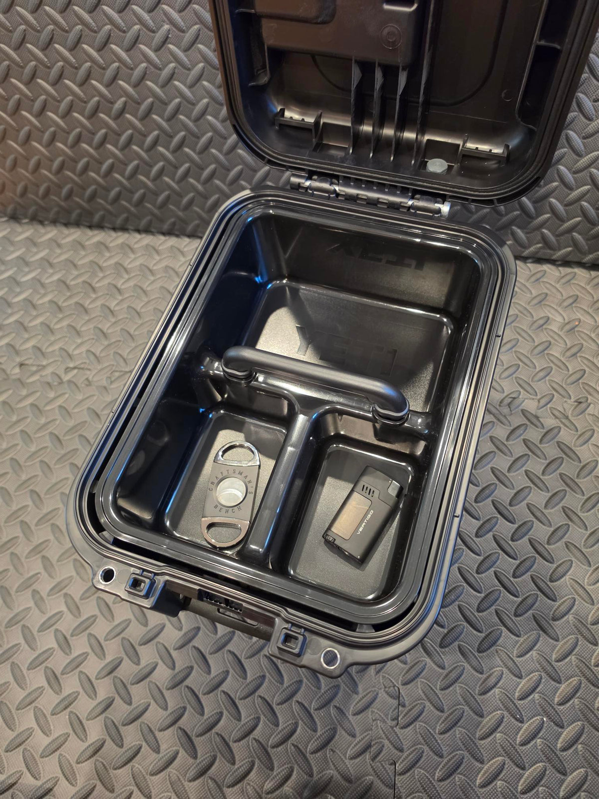 Humidor Insert Kit Compatible with YETI GoBox 15 | 70+ Cigar Capacity, 3-Tier Storage & Hygrometer
