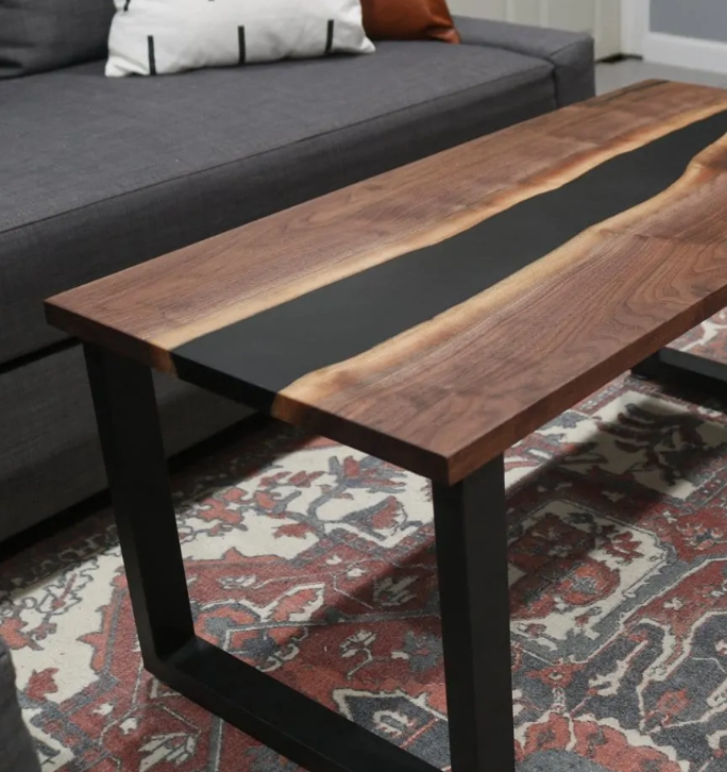 Custom Black Walnut Epoxy River Coffee Tables