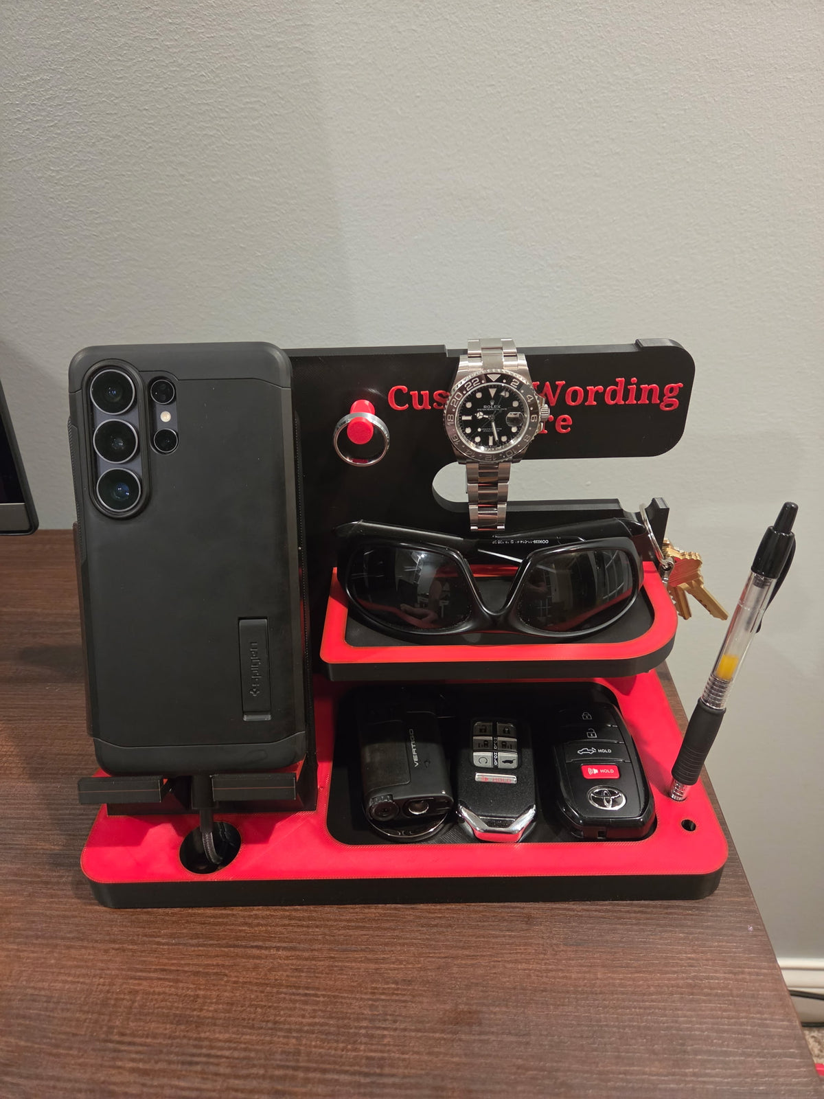 Personalized Nightstand Organizer & Desk Docking Station