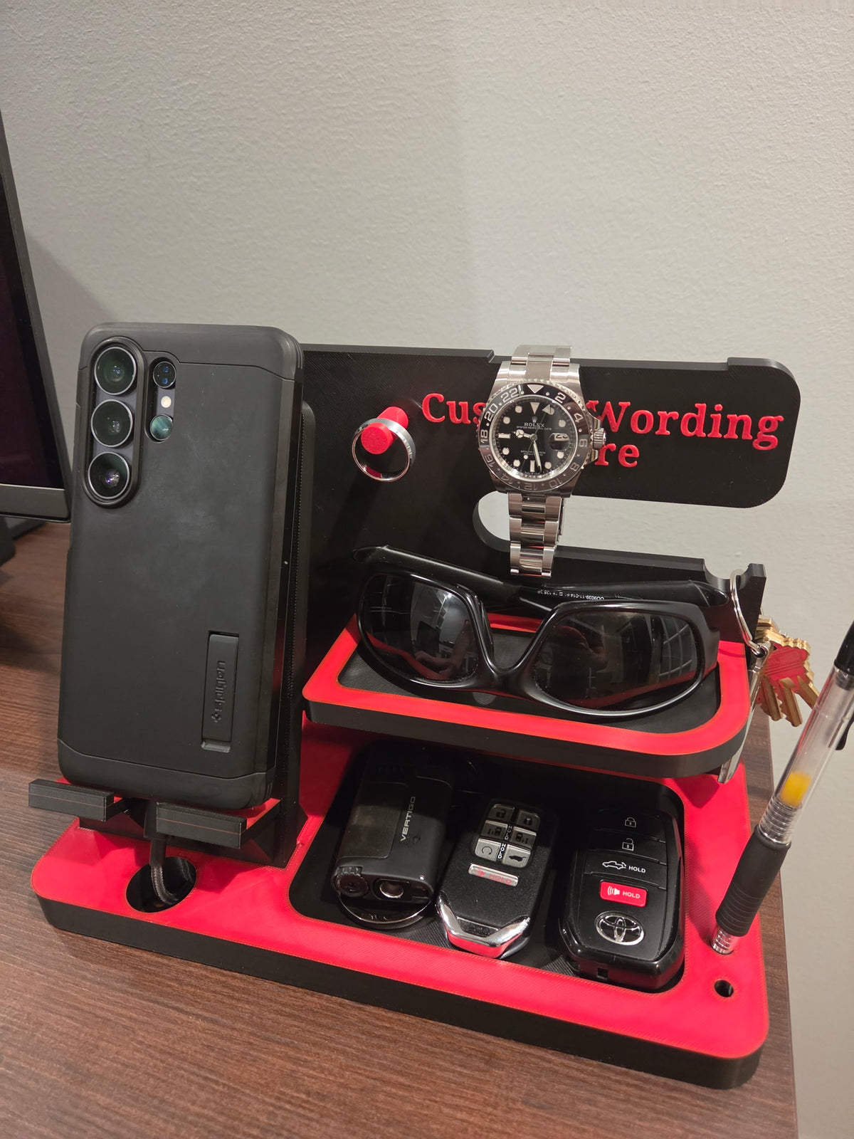 Personalized Nightstand Organizer & Desk Docking Station