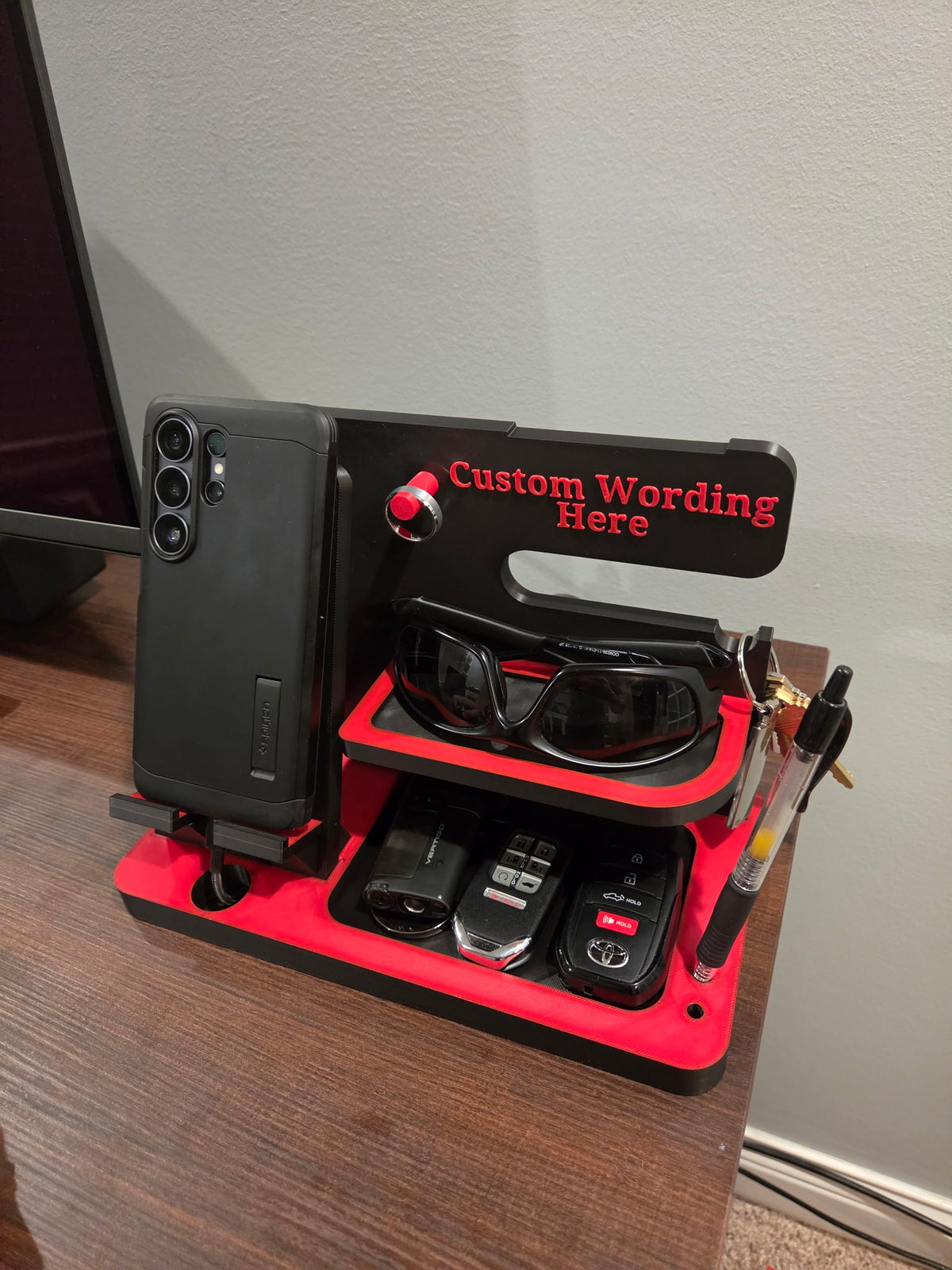 Personalized Nightstand Organizer & Desk Docking Station