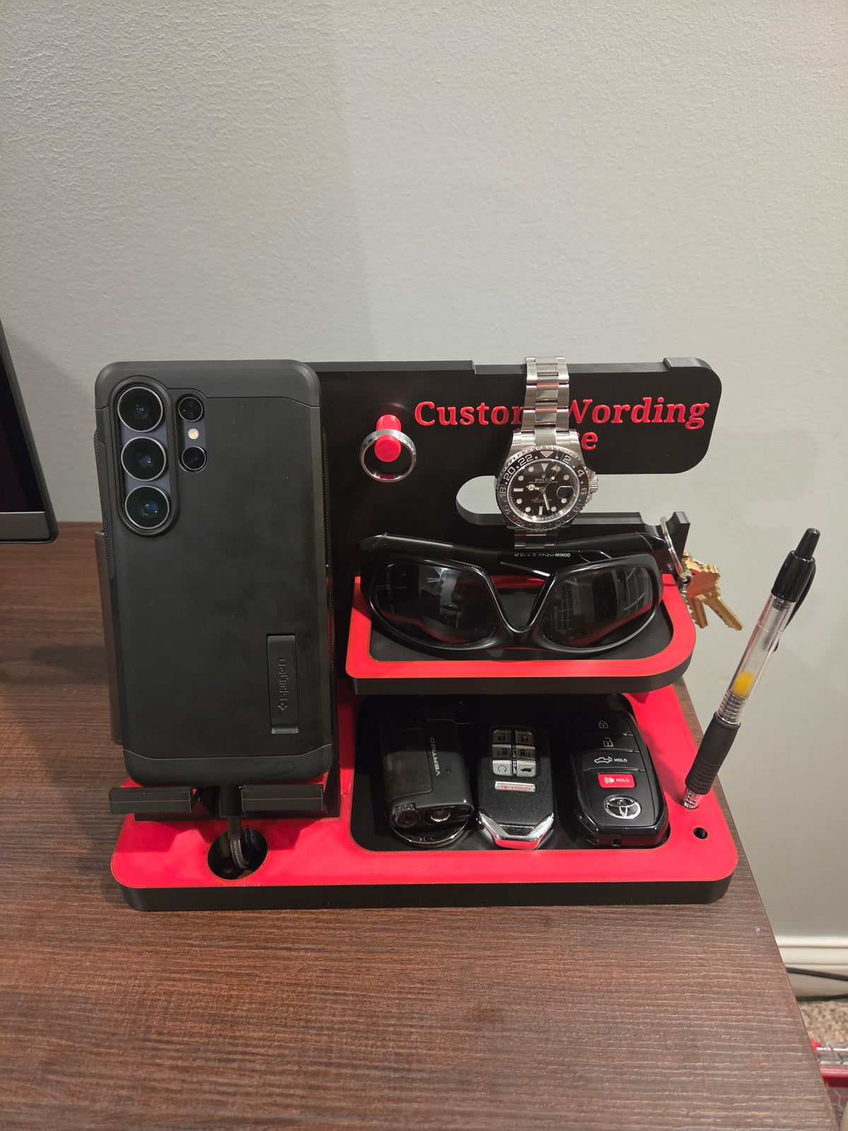 Personalized Nightstand Organizer & Desk Docking Station