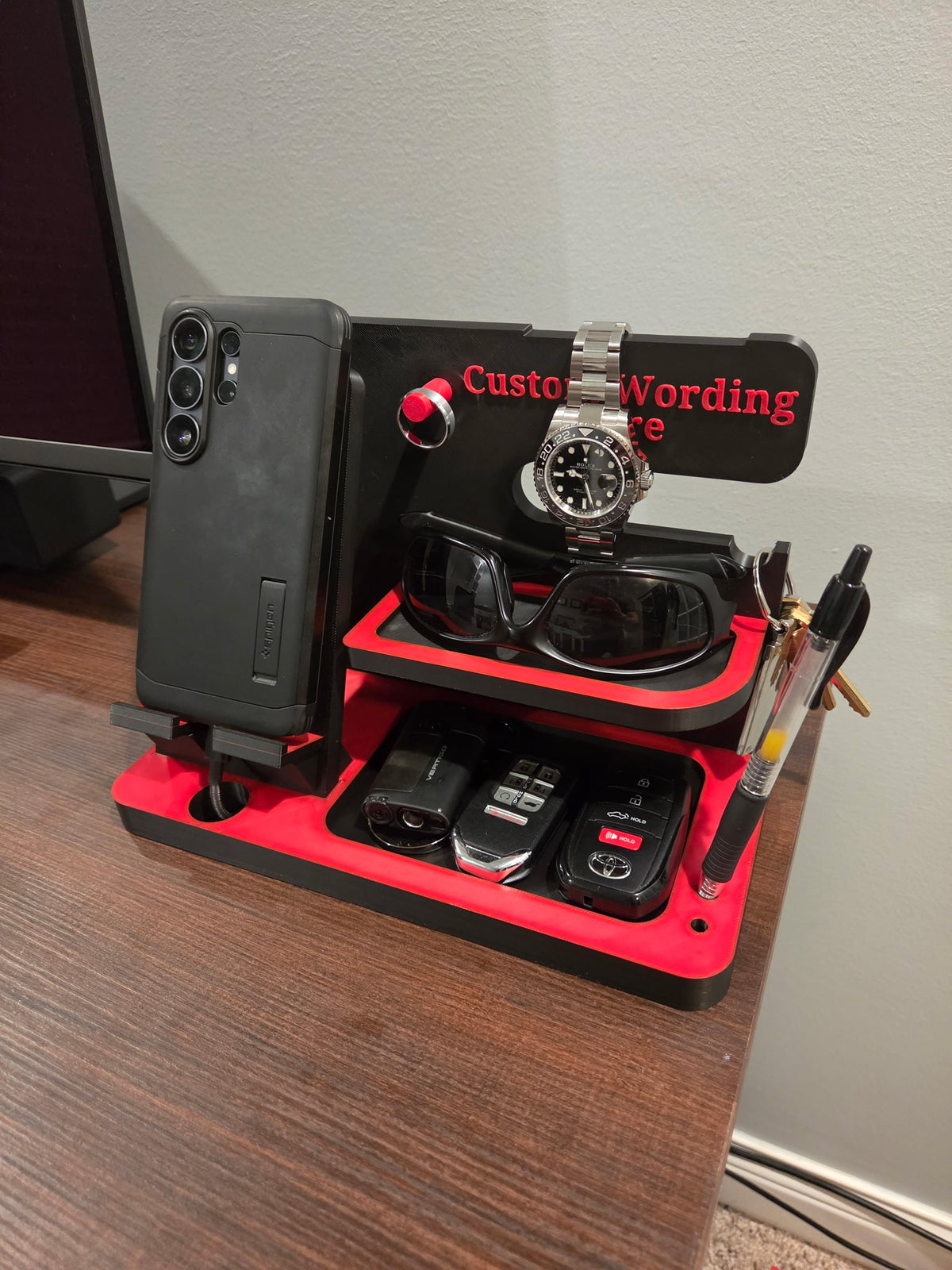 Personalized Nightstand Organizer & Desk Docking Station