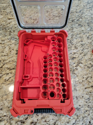 Milwaukee Packout Insert For M12 3/8" Stubby Impact Wrench (Model 2554-20 & 2562-20) | Fits Milwaukee Packout Case 48-22-8435