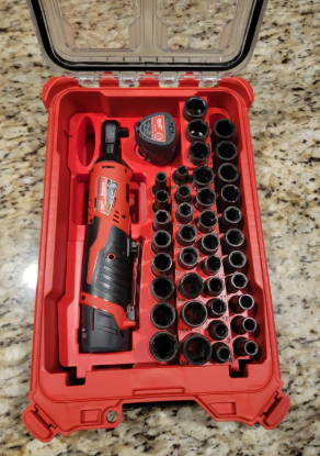 Milwaukee Packout Insert For M12 3/8" Ratchet (Models 2457-20 & 2567-20) | Fits Milwaukee Packout Case 48-22-8435