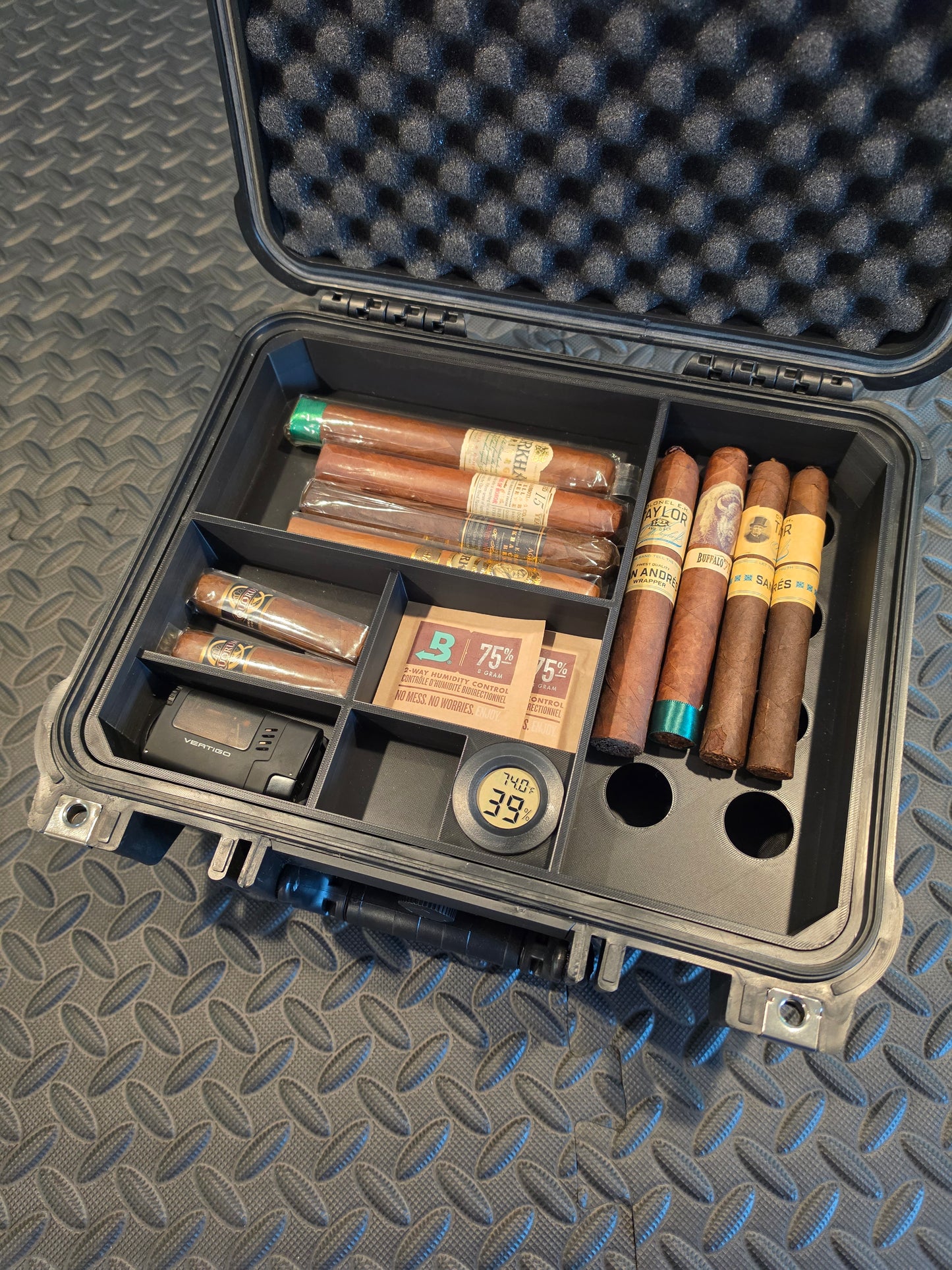 Cigar Humidor Insert with Included Hygrometer | Fits Apache 2800 (Harbor Freight SKU 58655)