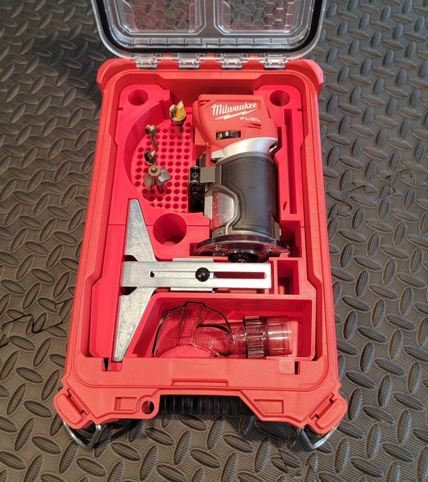 Milwaukee Packout Insert For M18 Compact Router Packout (Model 2723-20) | Fits Milwaukee Packout Case 48-22-8435