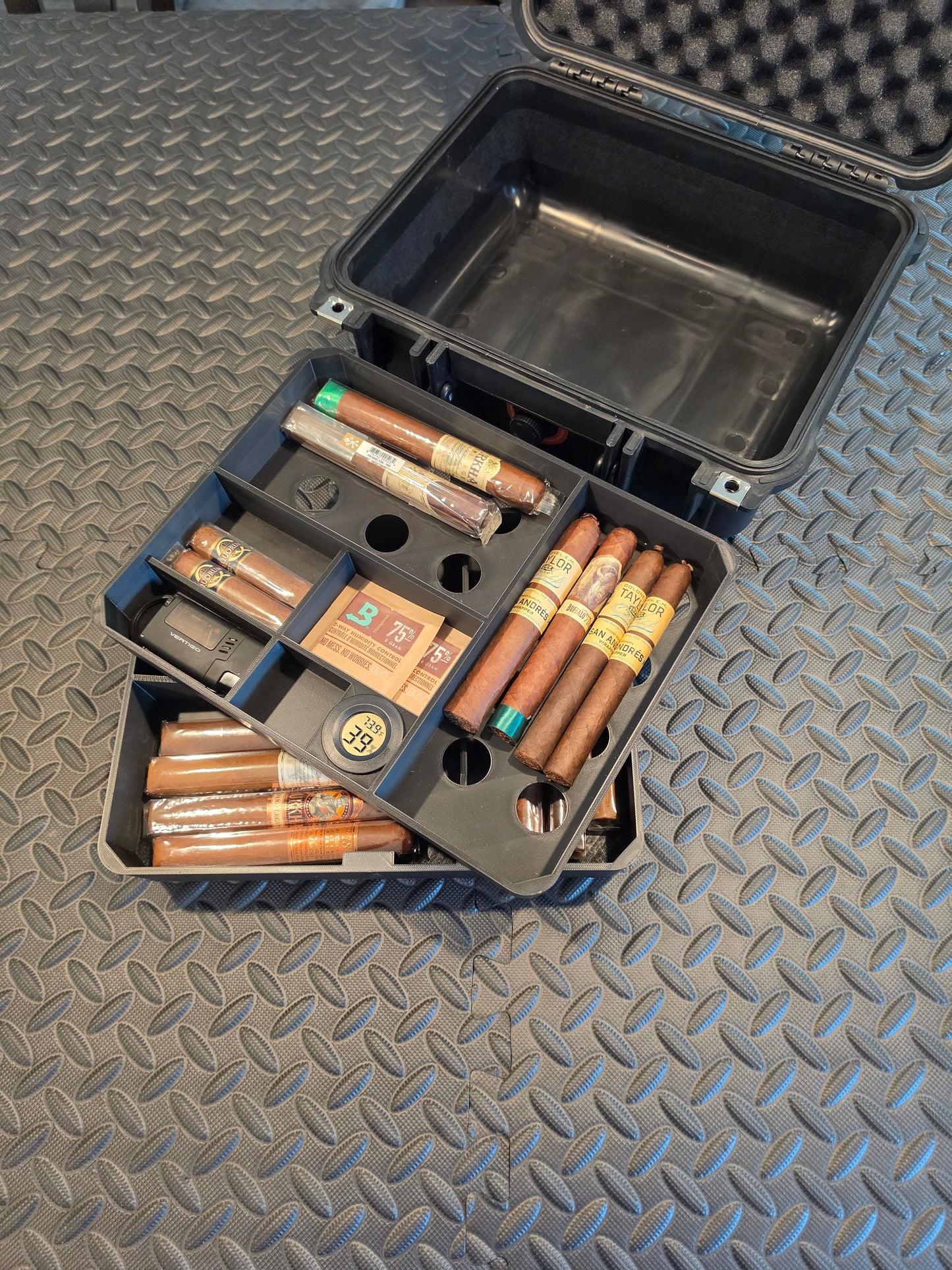 Cigar Humidor Insert with Included Hygrometer | Fits Apache 2800 (Harbor Freight SKU 58655)